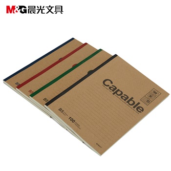 晨光B5無(wú)線裝訂本100頁(yè)雅致辦公APYJY550 4本起訂
